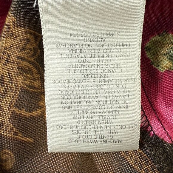 Sophia Delicates Lingerie Slip Dress Medium Bold Pink Roses Sexy Grunge Mob Wife - Picture 9 of 9